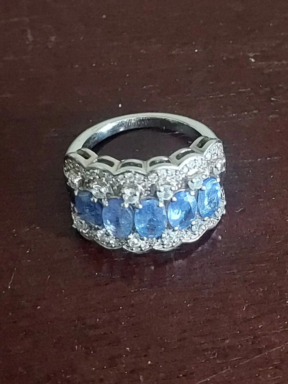 Jtv Tanzanite and zircon ring sz 8